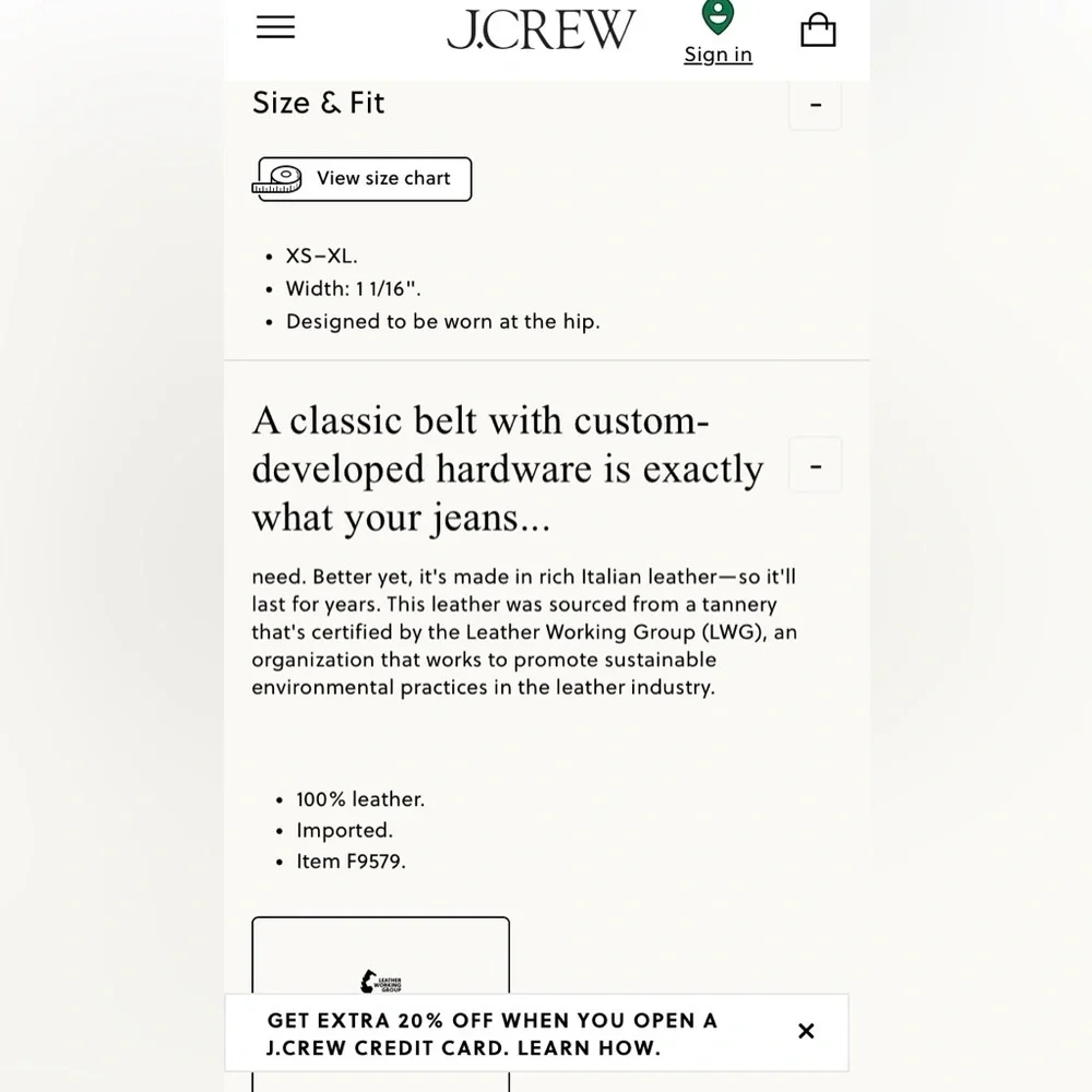 J. Crew Italian Leather Black Belt - Picture 3 of 4